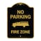 Signmission Designer Series-No Parking Fire Zone With Fire Truck Graphic, 24" x 18", BG-1824-9951 A-DES-BG-1824-9951 - alternate 1